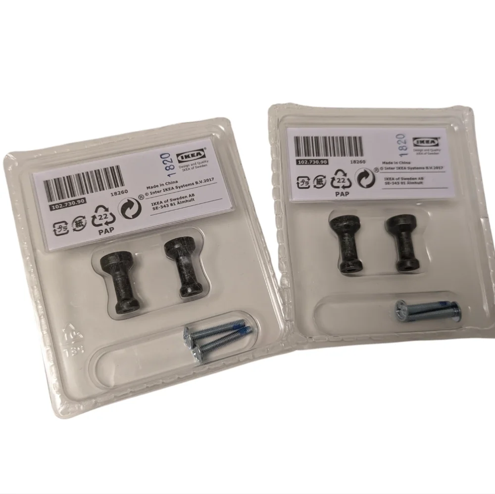 IKEA Drawer Knobs Pulls Pewter 6-PC Lot Mollarp New